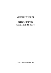 E-book, Rigoletto, Verdi, Giuseppe, Zanichelli