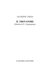 E-book, Il trovatore, Verdi, Giuseppe, Zanichelli