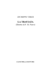 eBook, La traviata, Verdi, Giuseppe, Zanichelli