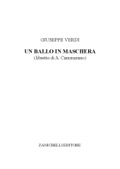 eBook, Un ballo in maschera, Verdi, Giuseppe, Zanichelli