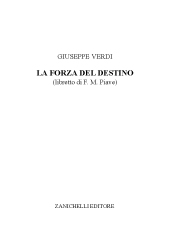 E-book, La forza del destino, Verdi, Giuseppe, Zanichelli