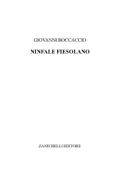 E-book, Ninfale fiesolano, Boccaccio, Giovanni, Zanichelli