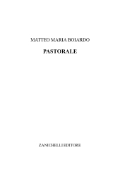 eBook, Pastorale, Boiardo, Matteo Maria, Zanichelli