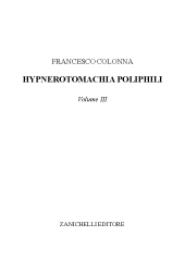 E-book, Hypnerotomachia Poliphili : volume III, Zanichelli