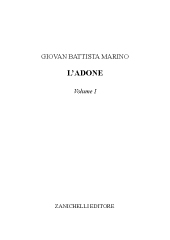 E-book, L'Adone : volume I, Zanichelli
