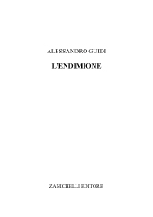 E-book, L'Endimione, Guidi, Alessandro, Zanichelli