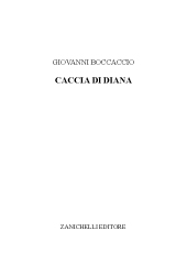 E-book, Caccia di Diana, Boccaccio, Giovanni, Zanichelli