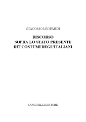 eBook, Discorso sopra lo stato presente dei costumi degl'italiani, Zanichelli