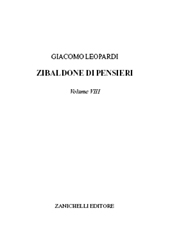 E-book, Zibaldone di pensieri : volume VIII, Zanichelli