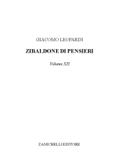 E-book, Zibaldone di pensieri : volume XII, Zanichelli