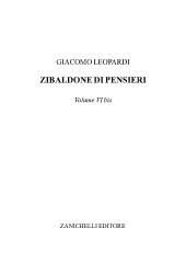 E-book, Zibaldone di pensieri : volume VI bis, Zanichelli