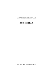 E-book, Juvenilia, Carducci, Giosue, Zanichelli