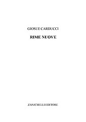E-book, Rime nuove, Carducci, Giosue, Zanichelli