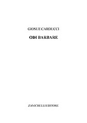 E-book, Odi barbare, Carducci, Giosue, Zanichelli