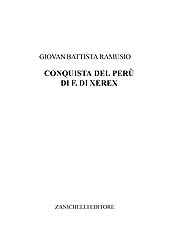 E-book, Conquista del Perù e provincia del Cusco di Francisco di Xerez, Ramusio, Giovan Battista, Zanichelli