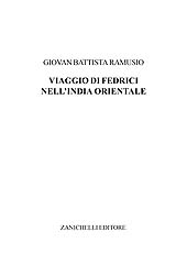 eBook, Viaggio di Cesare de' Fedrici nell'India orientale, Ramusio, Giovan Battista, Zanichelli