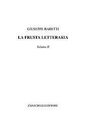 E-book, La frusta letteraria : volume II, Zanichelli