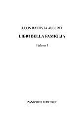 E-book, Libri della famiglia : volume I, Alberti, Leon Battista, Zanichelli