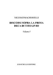 E-book, Discorsi sopra la prima Deca di Tito Livio : volume I, Machiavelli, Niccolò, Zanichelli