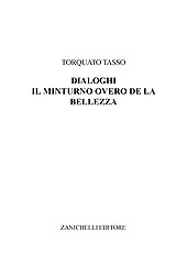 E-book, Il Minturno overo de la Bellezza, Tasso, Torquato, Zanichelli