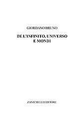 E-book, De l'infinito, universo e mondi, Bruno, Giordano, Zanichelli