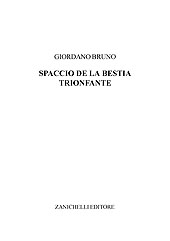 eBook, Spaccio de la bestia trionfante, Bruno, Giordano, Zanichelli