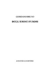 E-book, Degli eroici furori, Bruno, Giordano, Zanichelli