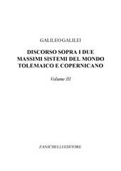 E-book, Discorso sopra i due massimi sistemi del mondo tolemaico e copernicano : volume III, Galilei, Galileo, Zanichelli