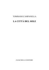 E-book, La città del Sole, Campanella, Tommaso, Zanichelli