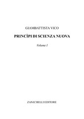 E-book, Princìpi di scienza nuova : volume I, Zanichelli