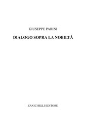 E-book, Dialogo sopra la nobiltà, Parini, Giuseppe, Zanichelli