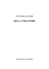 E-book, Della tirannide, Alfieri, Vittorio, Zanichelli