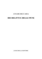 E-book, Dei delitti e delle pene, Zanichelli