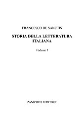 eBook, Storia della letteratura italiana : volume I, De Sanctis, Francesco, Zanichelli