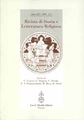 Issue, Rivista di storia e letteratura religiosa. Anno XLV - 2009 - n. 2, 2009, L.S. Olschki