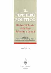 Heft, Il pensiero politico : rivista di storia delle idee politiche e sociali. Anno XLII, n. 2 (maggio-agosto), 2009, L.S. Olschki
