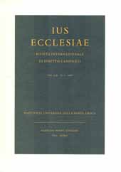 Issue, Ius Ecclesiae : rivista internazionale di diritto canonico : XXI, 3, 2009, Giuffrè  ; Istituti editoriali e poligrafici internazionali  ; Fabrizio Serra