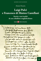 Chapter, Un sonetto di Luigi Pulci contro gli spigolisti, Società editrice fiorentina