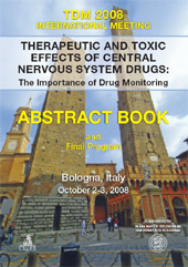 E-book, Therapeutic and toxic effects of central nervous system drugs : the importance of of drug monitoring : Bologna, Italy, October 2-3, 2008 : TDM 2008 International meeting : abstract book and final programme, CLUEB