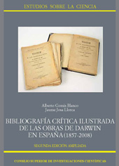 eBook, Bibliografía crítica ilustrada de las obras de Darwin en España (1857-2008), Gomis Blanco, Alberto, CSIC