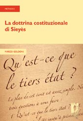 E-book, La dottrina costituzionale di Sieyès, Goldoni, Marco, Firenze University Press