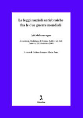Chapitre, Le leggi antiebraiche del 1938 : memoria, storia, senso comune storiografico : spunti per una riflessione, Giuntina