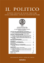 Fascicule, Il politico : rivista italiana di scienze politiche : LXXIV, 3, 2009, Rubbettino