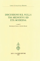 E-book, Discussioni sul nulla tra Medioevo ed età moderna, L.S. Olschki