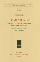 E-book, I primi atomisti : raccolta di testi che riguardano Leucippo e Democrito, L.S. Olschki