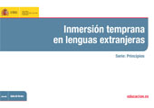 eBook, Inmersión temprana en lenguas extranjeras, Ministerio de Educación, Cultura y Deporte