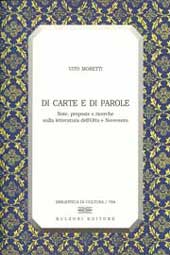 E-book, Di carte e di parole : note, proposte e ricerche sulla letteratura dell'Otto e Novecento, Moretti, Vito, Bulzoni