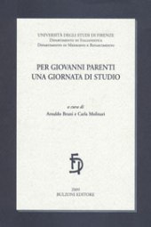 E-book, Per Giovanni Parenti : una giornata di studio : 24 marzo 2006 : testimonianze e studi in memoria, Bulzoni