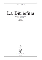 Fascicolo, La bibliofilia : rivista di storia del libro e di bibliografia : CXI, 3, 2009, L.S. Olschki