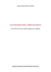 E-book, Las masoras del libro de Josué : códice M1 de la Universidad Complutense de Madrid, CSIC, Consejo Superior de Investigaciones Científicas